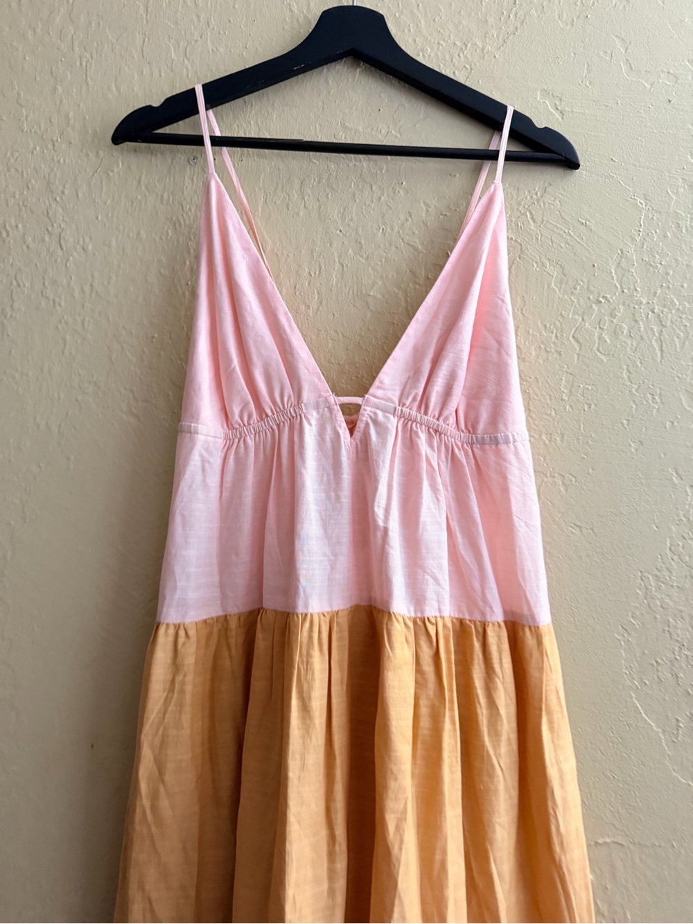 Anthropologie White, Yellow, Rust, Brown Tiered Maxi Dress - Picture 4 of 7